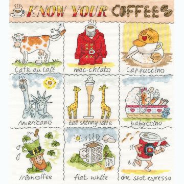 Bothy Threads Know Your Coffee Cross Stitch Kit