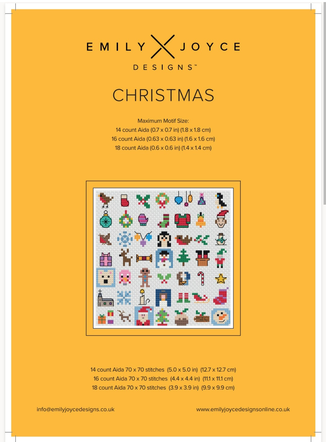 Christmas Cross Stitch Motif Chart