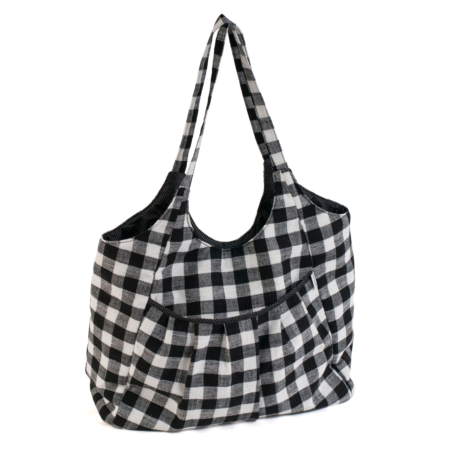 Craft Bag: Shoulder Tote: Monochrome Gingham