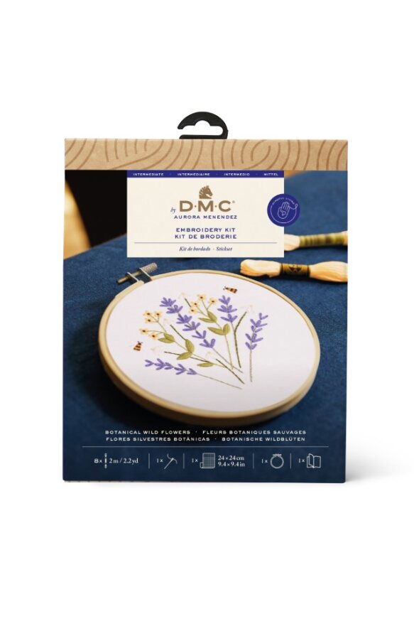 DMC Botanical Wild Flowers Embroidery Kit