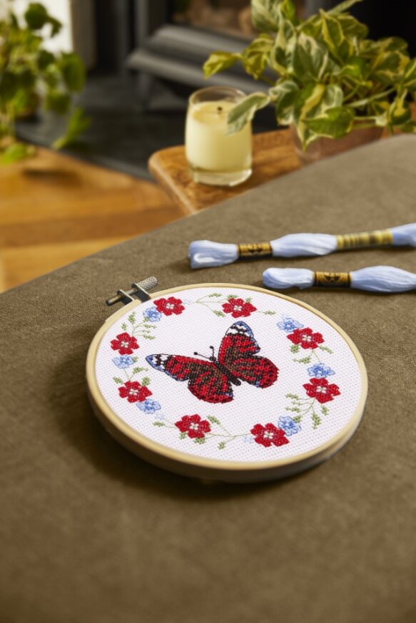 DMC Butterfly Blooms Cross Stitch Kit