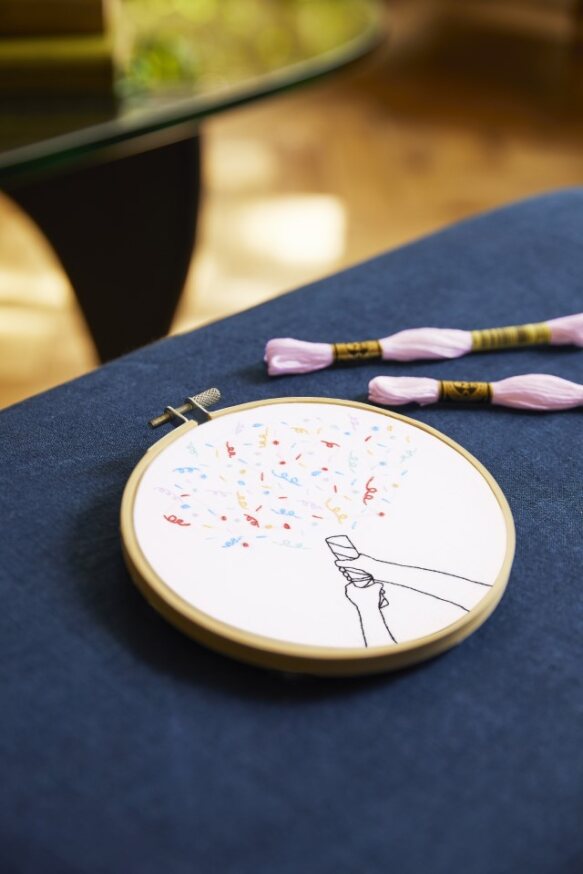 DMC Confetti Celebration Embroidery Kit