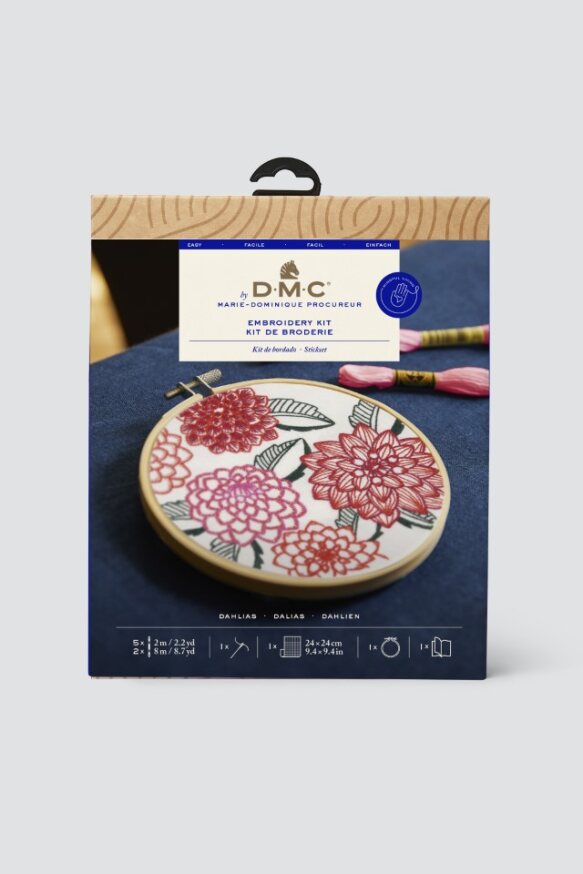 DMC Dahlias Embroidery Kit