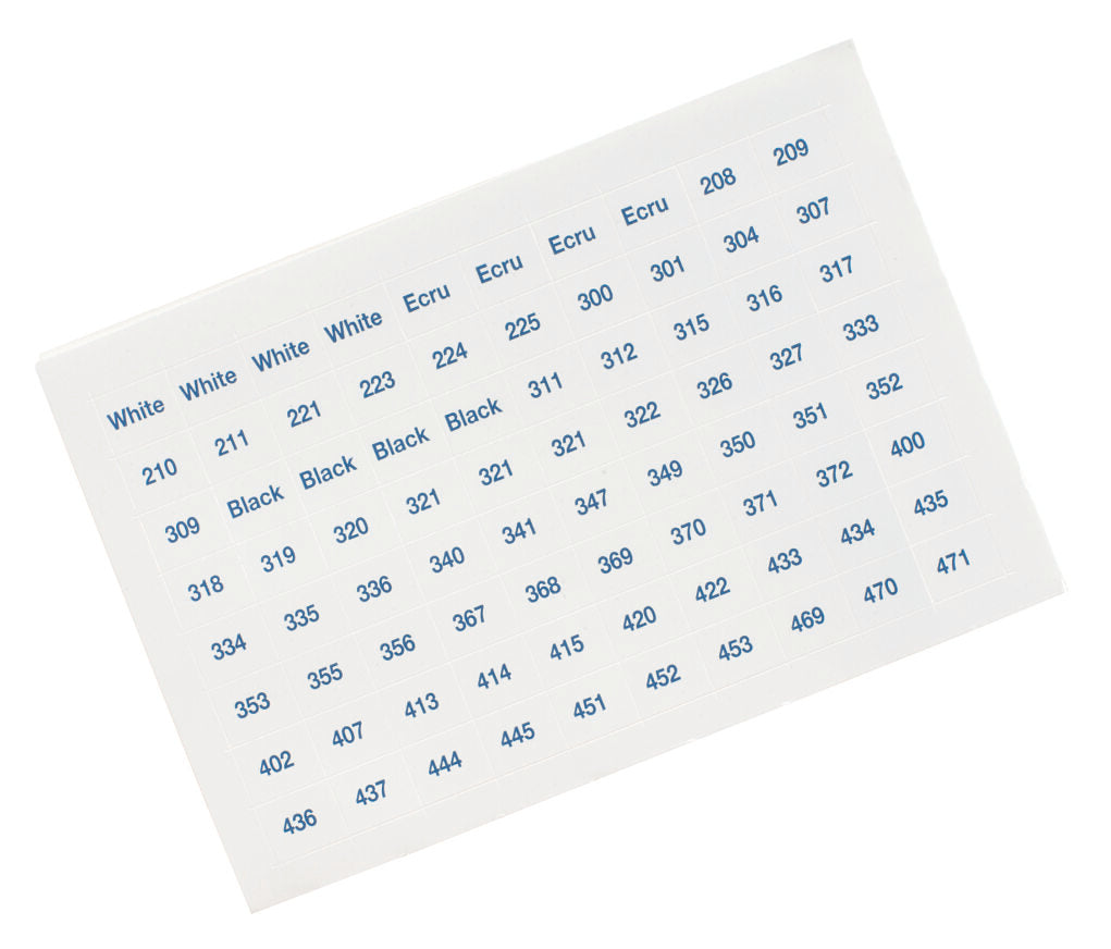 DMC Floss Threads Number Stickers