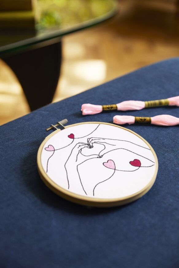 DMC Heart Hands Embroidery Kit