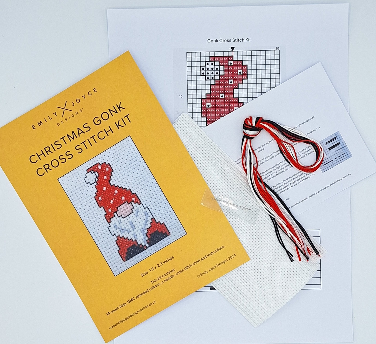 Christmas Gonk Cross Stitch Kit plus Gonk Needleminder