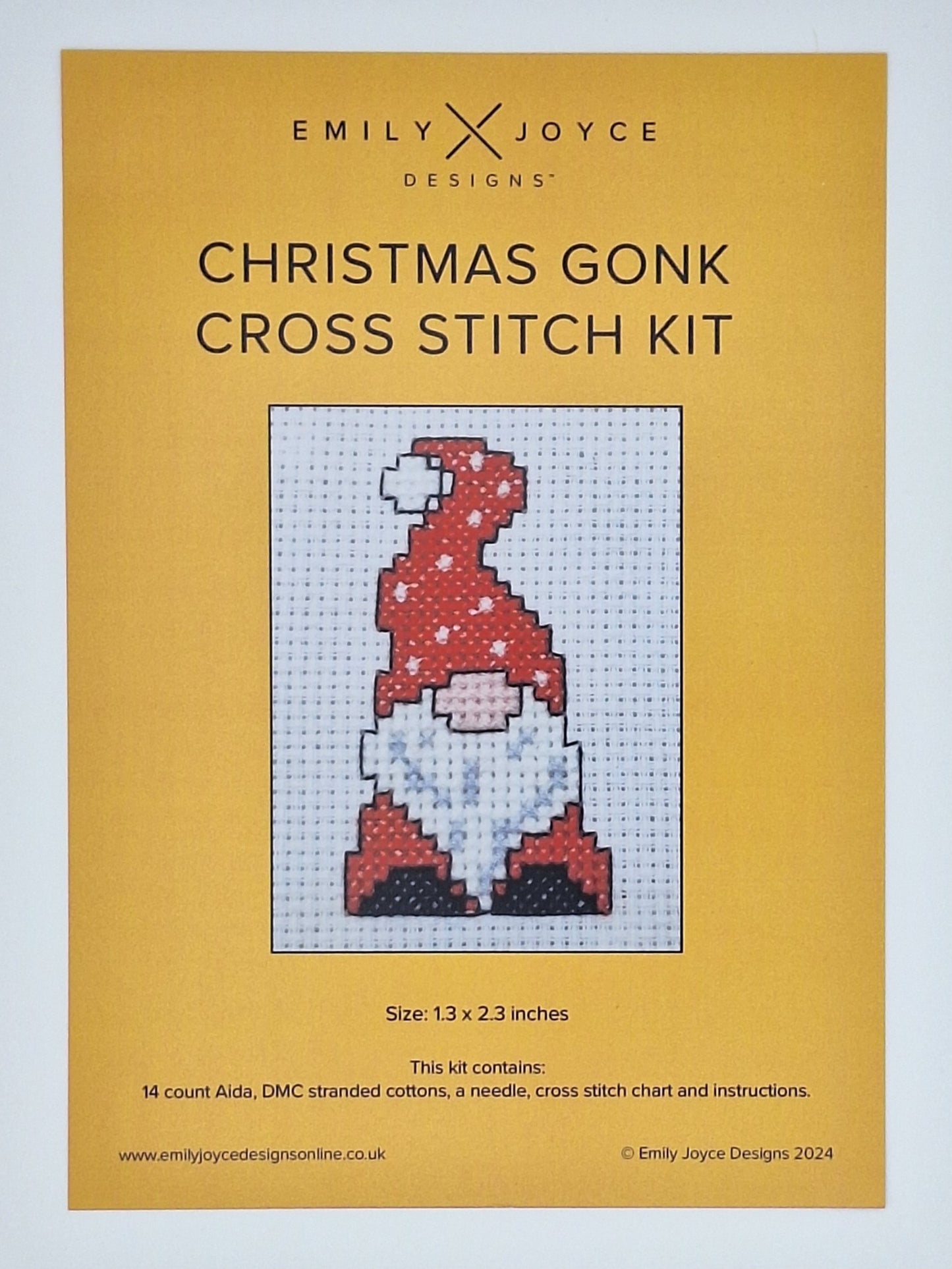 Christmas Gonk Cross Stitch Kit plus Gonk Needleminder