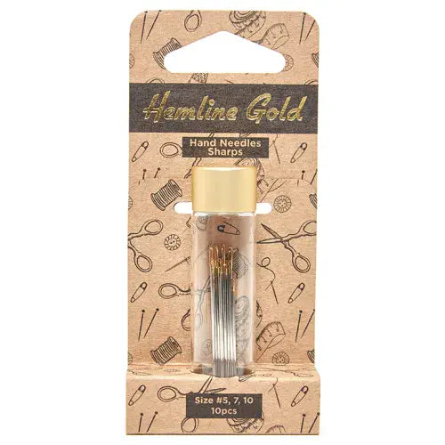 Hemline Gold Sharps Needles: Premium: Size 5 – 10
