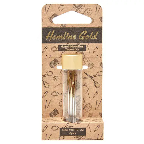 Hemline Gold Tapestry Needles: Premium: Size 18 – 22