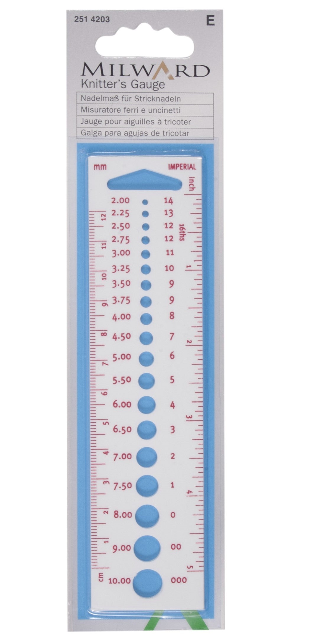 Milward Knitters Gauge