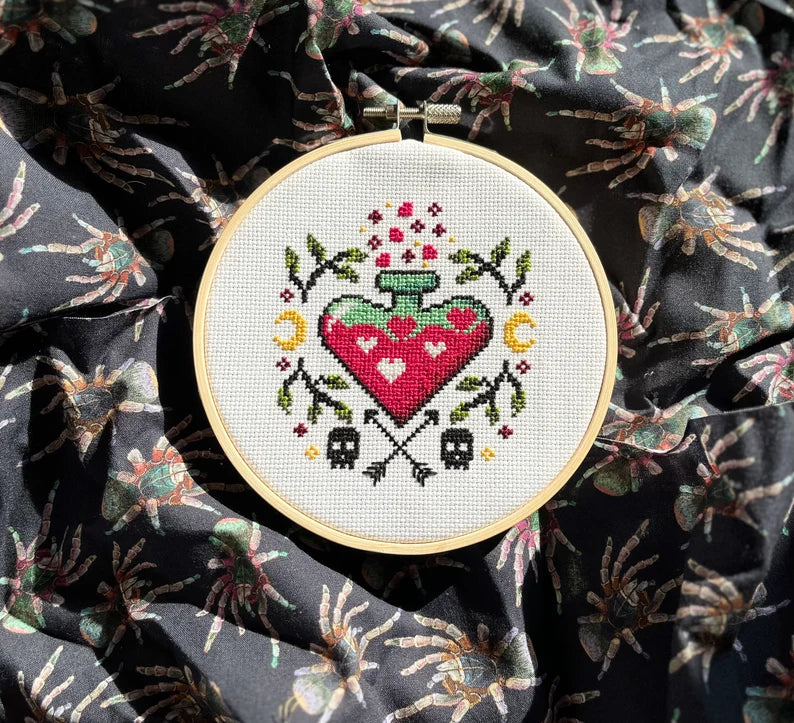 Rebel Stitch 86 - Heart of Glass Cross Stitch Pattern