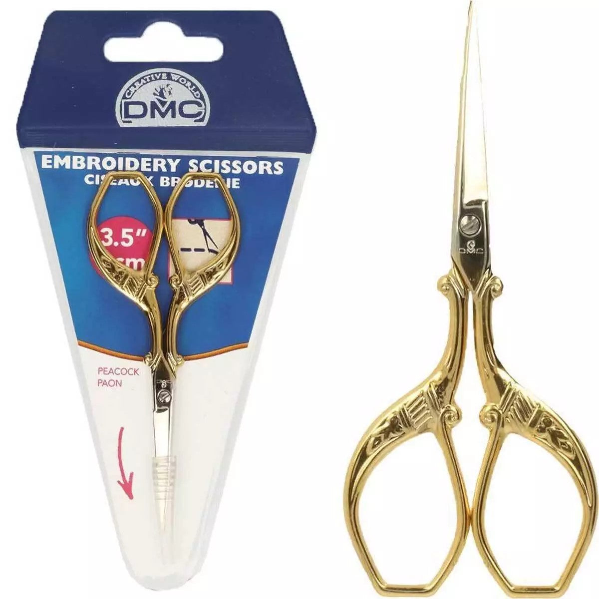 DMC 9cm Gold Embroidery Scissors Peacock