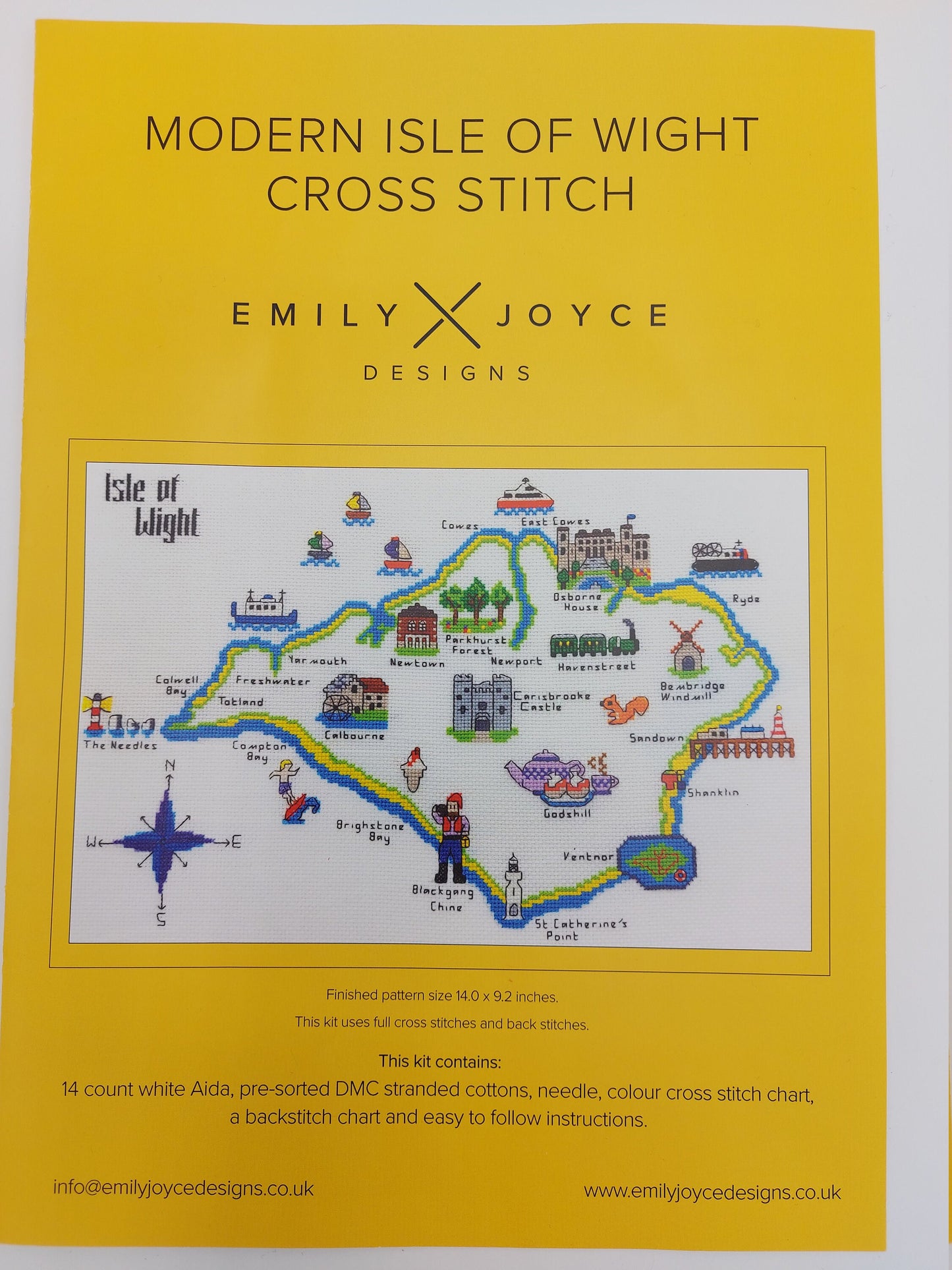 Modern Isle of Wight Cross Stitch