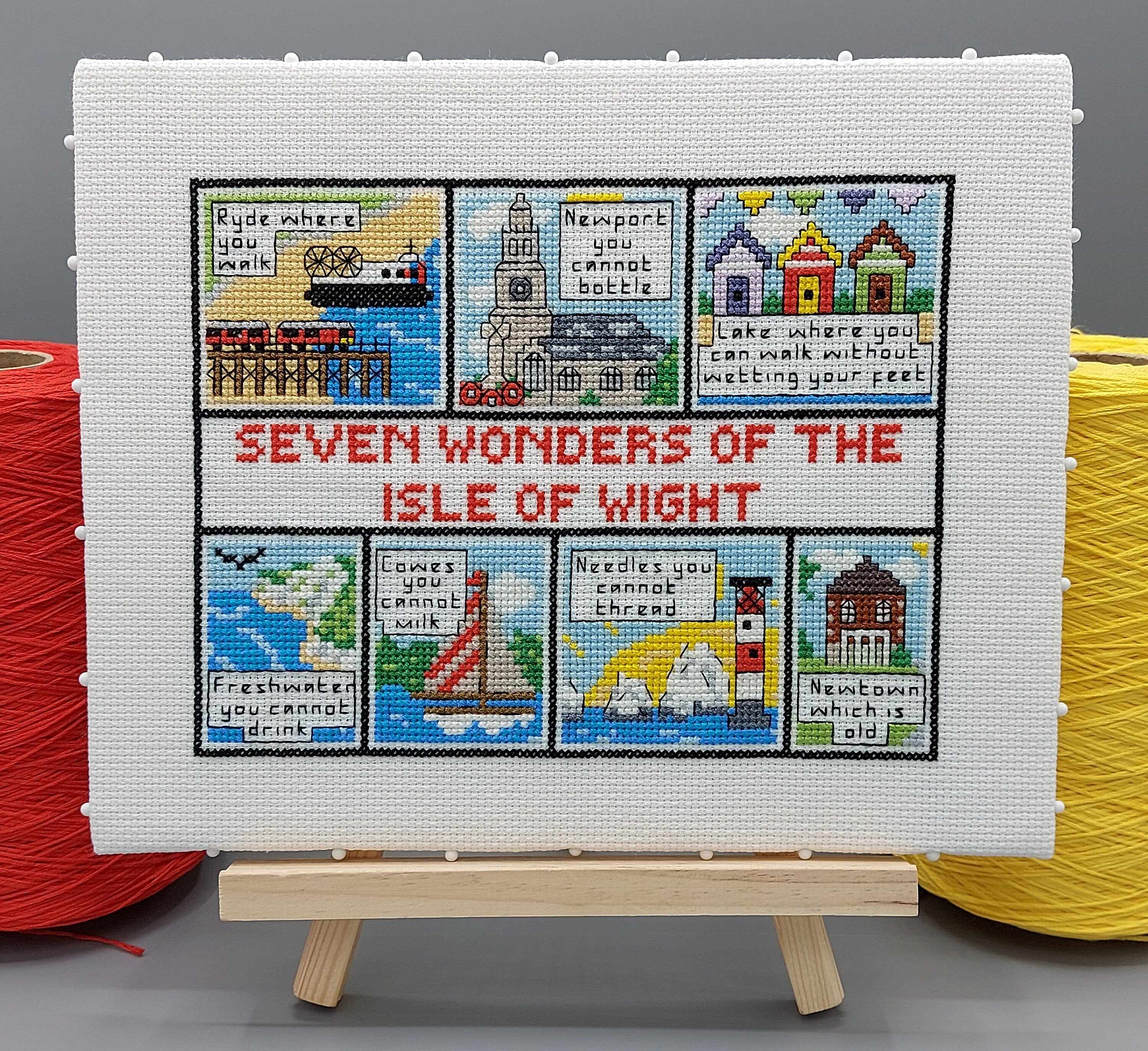 Seven Wonders Of The Isle Of Wight Cross Stitch Kit Emily Joyce Designs seven-wonders-of-the-isle-of-wight-cross-stitch-kit-emily-joyce-designs