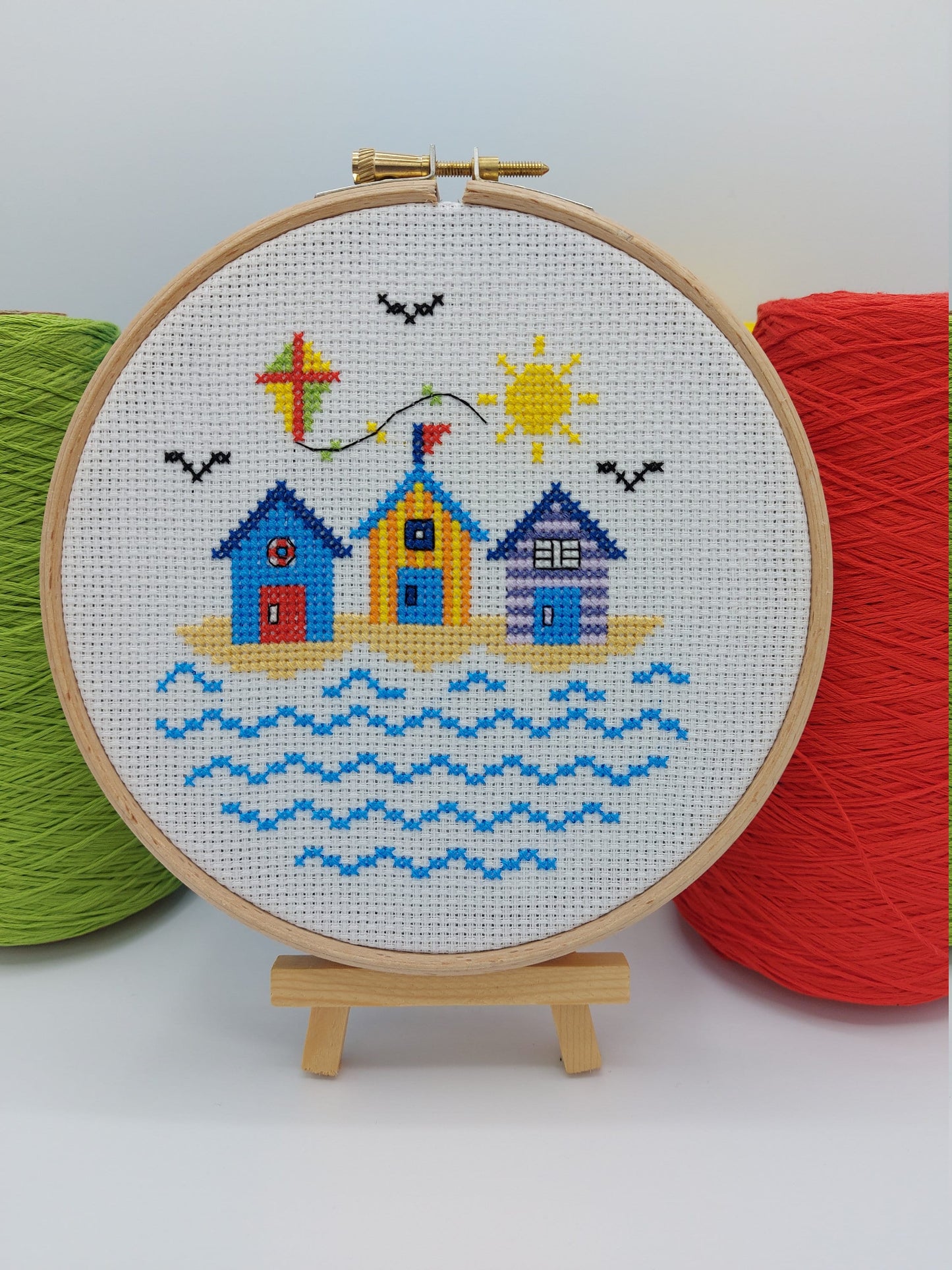 Beach Hut Cross Stitch Kit