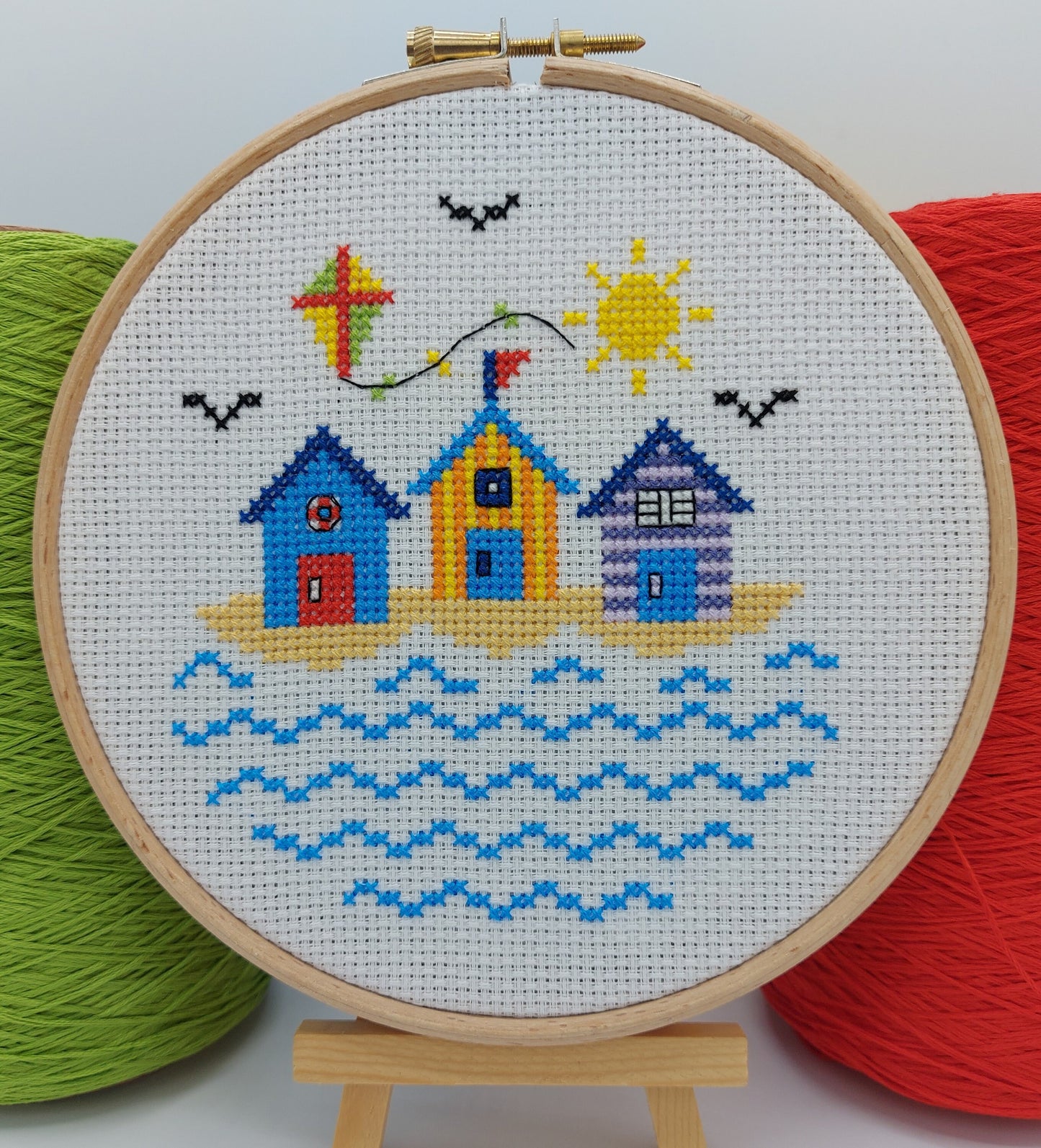 Beach Hut Cross Stitch Kit
