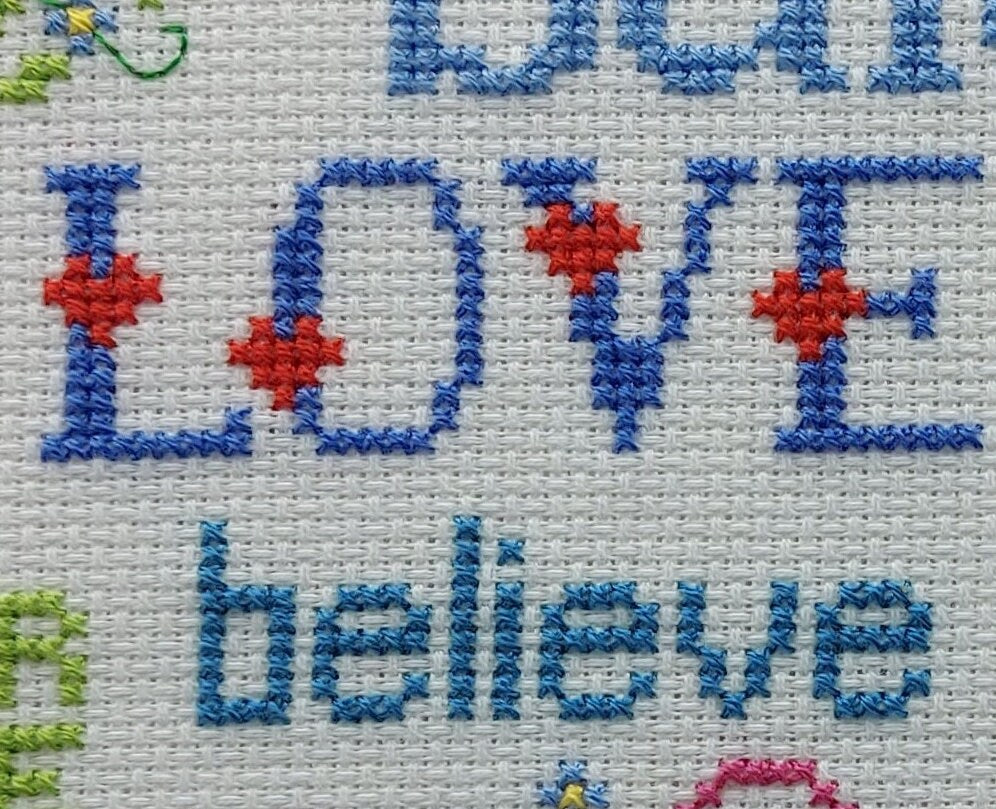 Positivity Cross Stitch PDF Pattern (Digital)