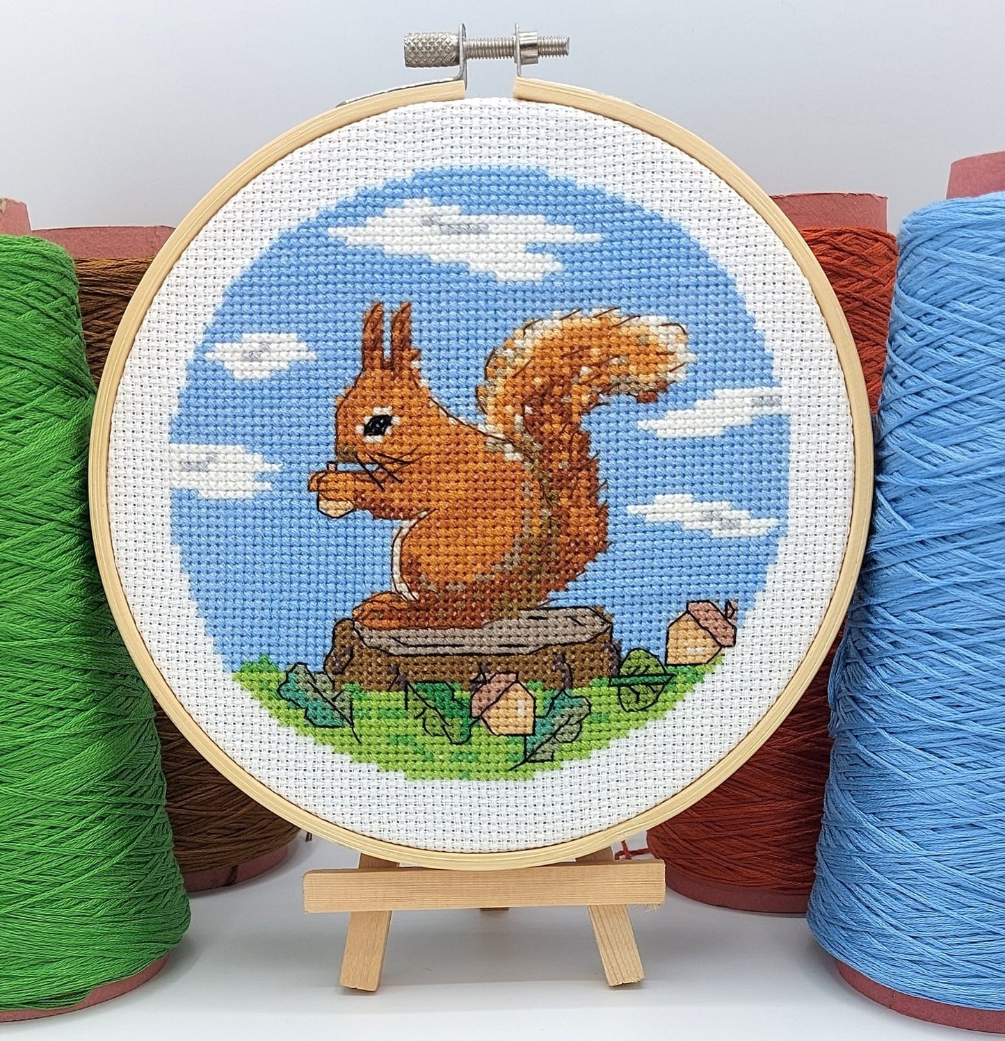 Red squirrel Cross Stitch Kit