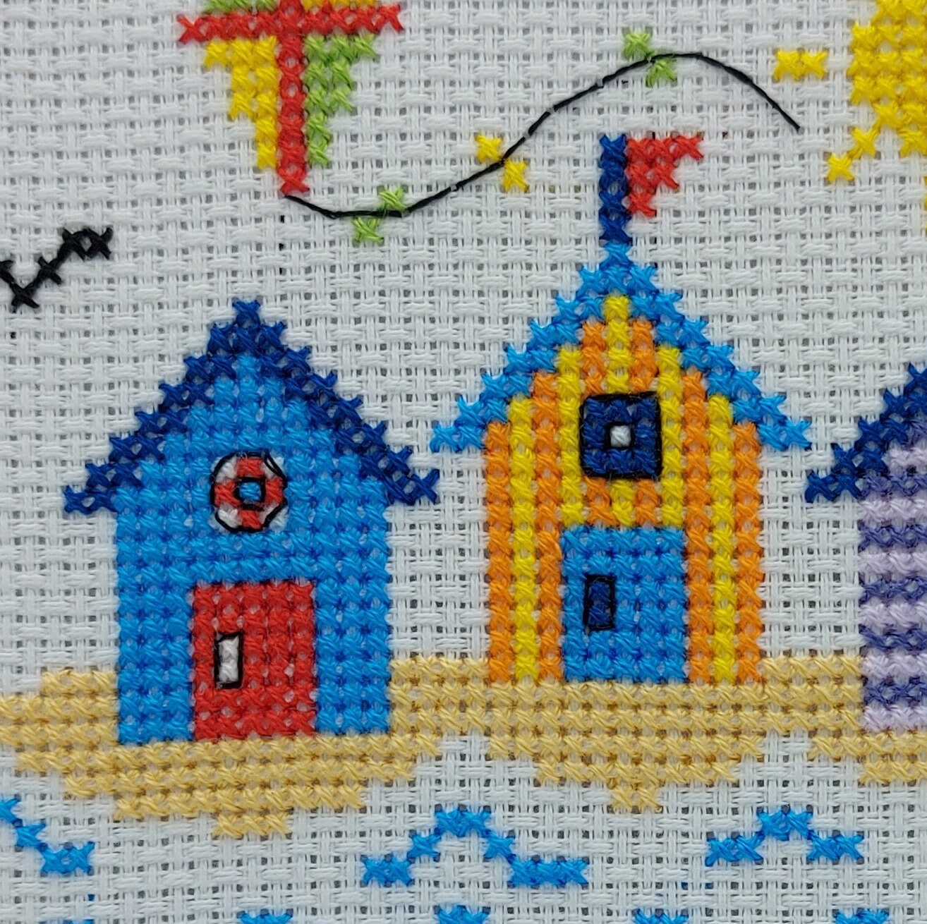 Beach Hut Cross Stitch Kit
