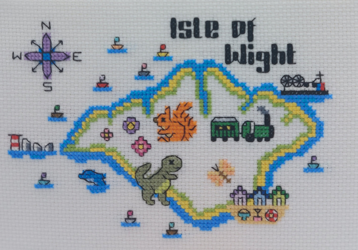 Isle of Wight Cross Stitch Mini PDF Pattern (Digital)