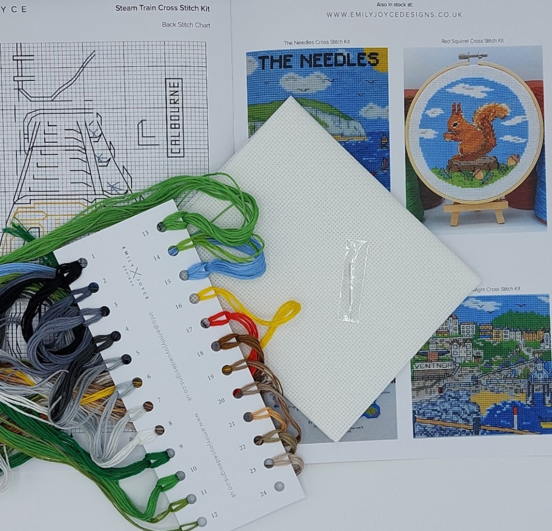 Steam Train Cross Stitch Kit
