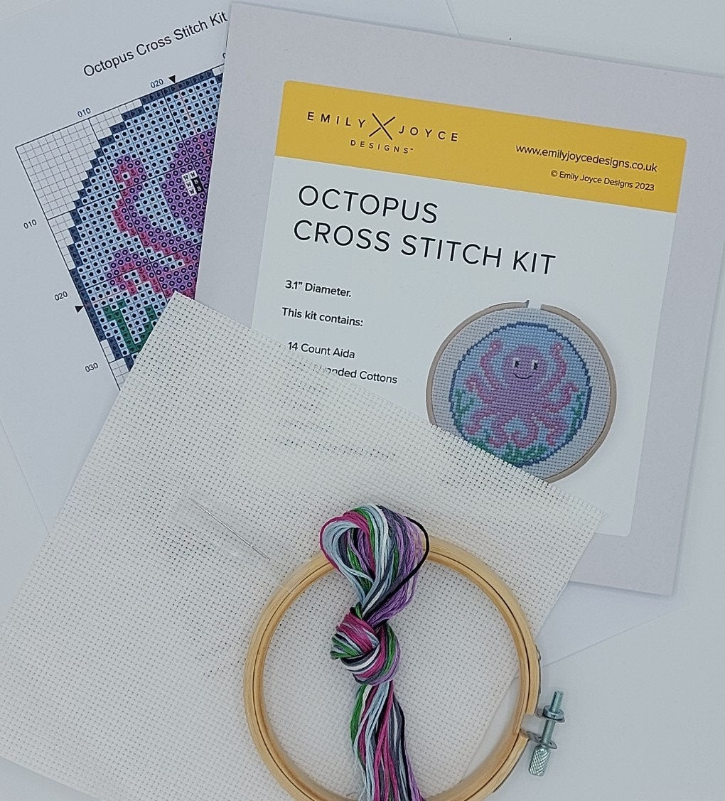Octopus Cross Stitch Kit