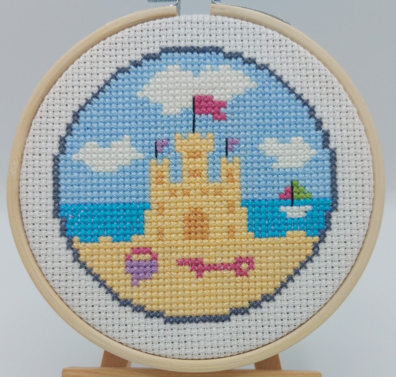 Sandcastle Cross Stitch PDF Pattern (Digital)