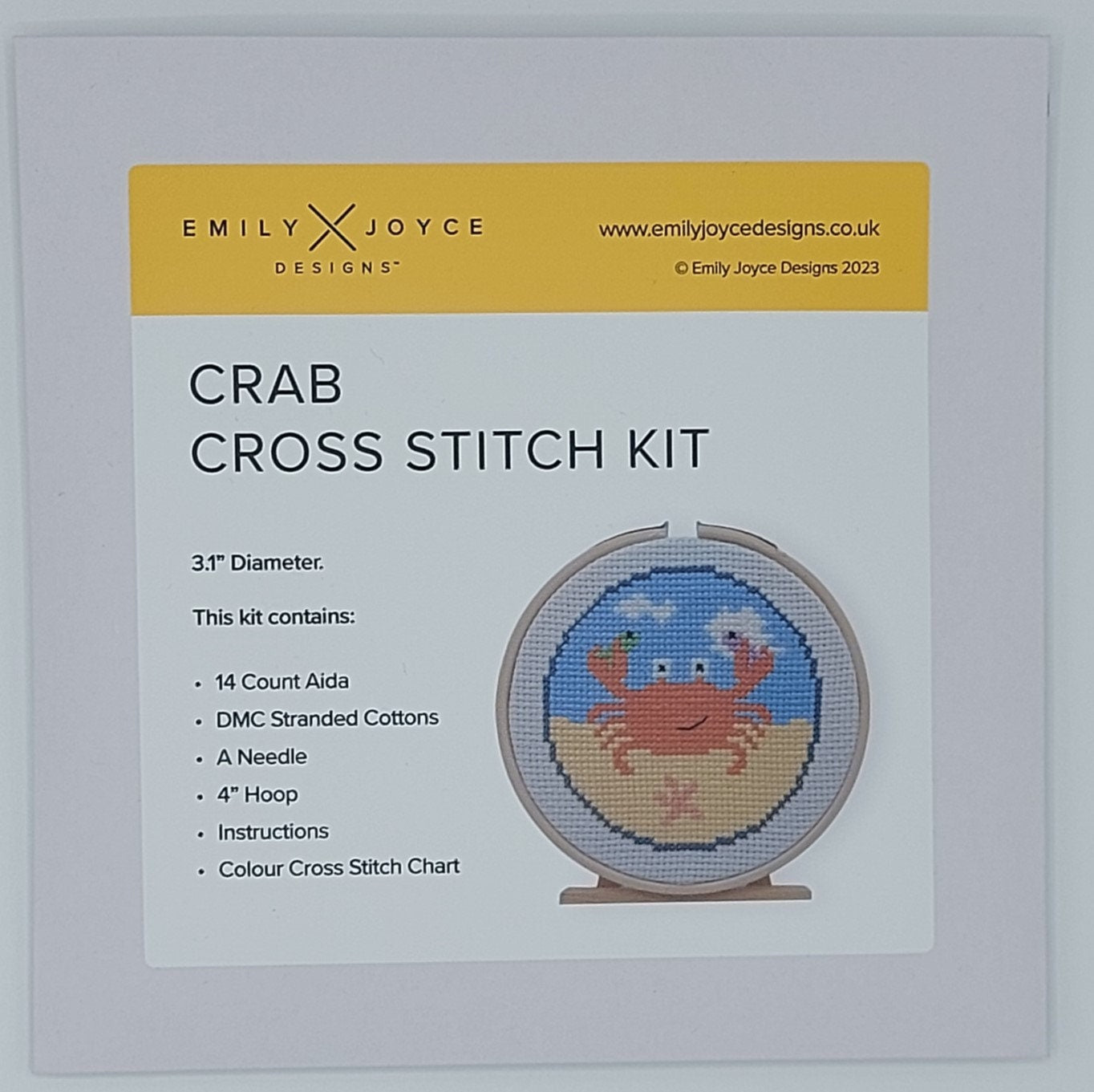 Crab Cross Stitch Kit