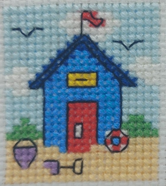 Little Beach Hut Cross Stitch Kit
