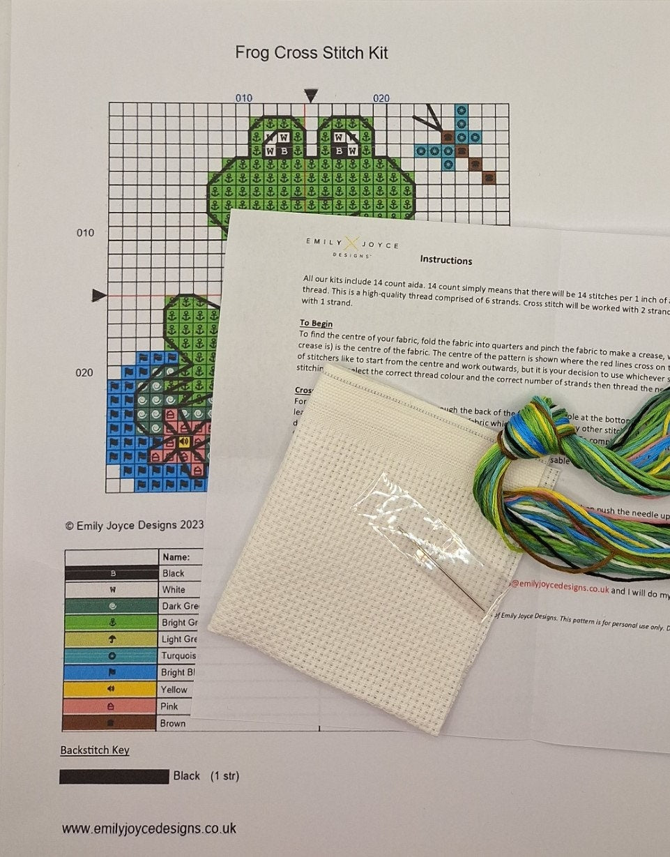 Frog Cross Stitch Kit