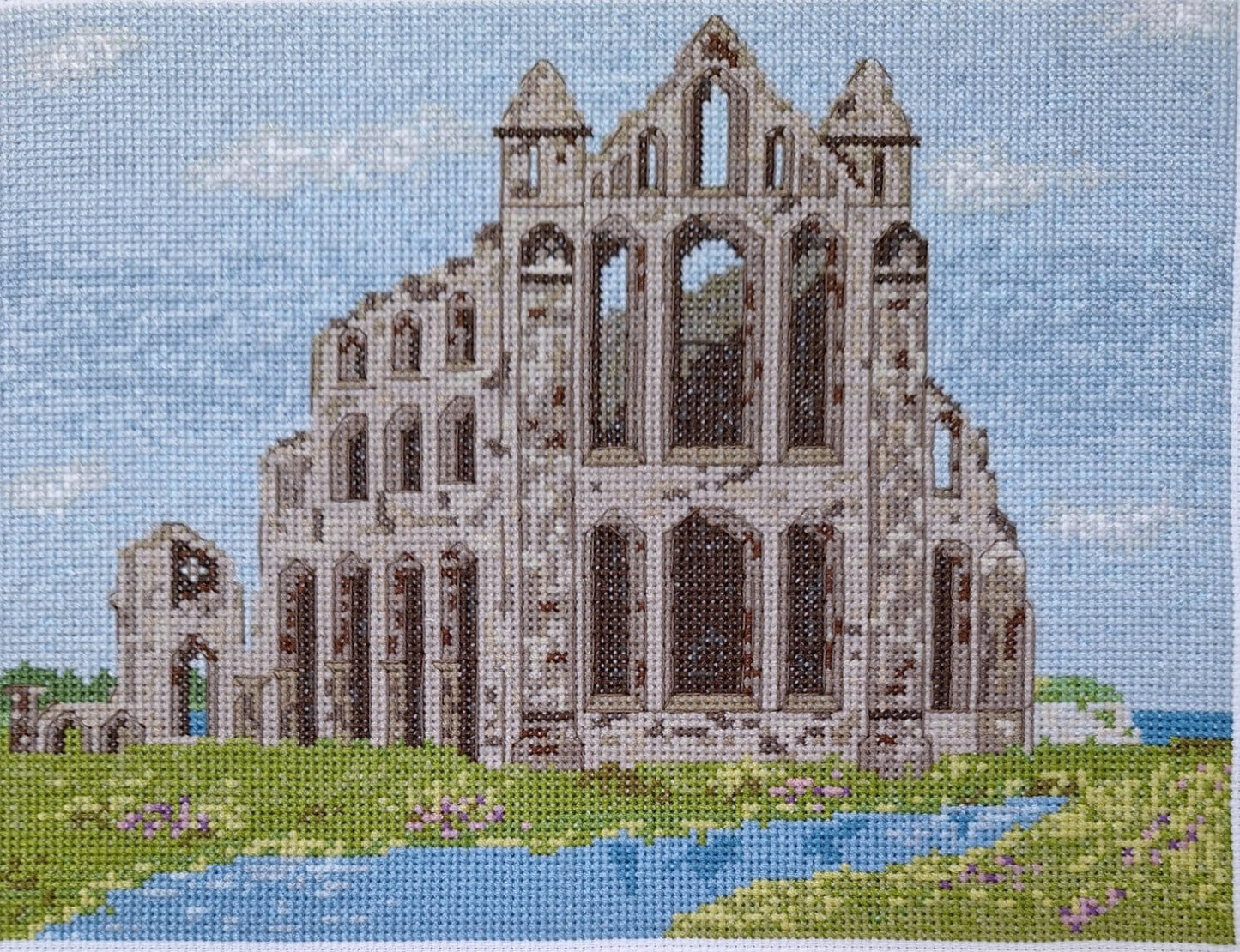 A View of Whitby Abbey Cross Stitch Kit