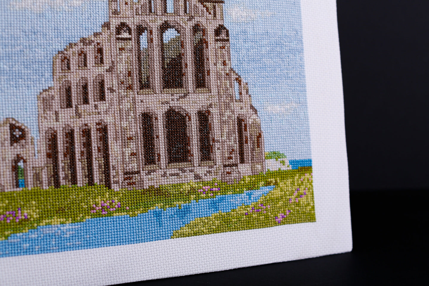 A View of Whitby Abbey Cross Stitch PDF Pattern (Digital)