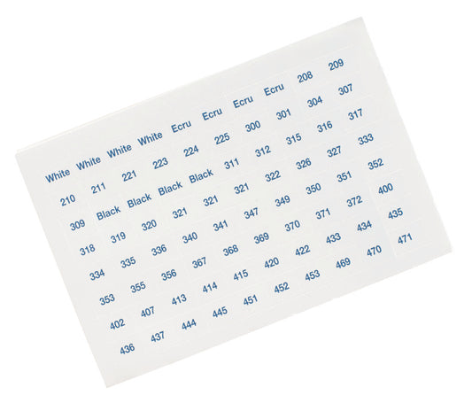 DMC Floss Threads Number Stickers
