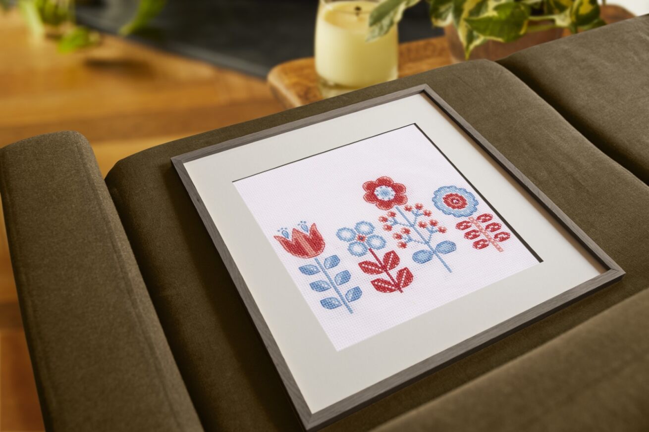 DMC Folk Flowers Cross Stitch Kit