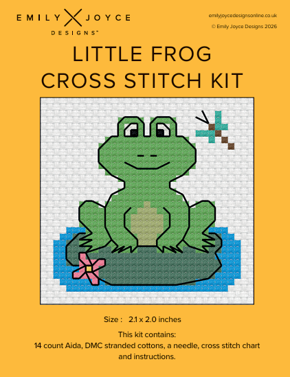 Little Frog Cross Stitch Kit