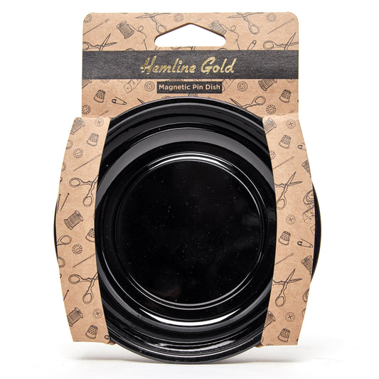 Magnetic Pin Dish: Hemline Gold: 10cm Black