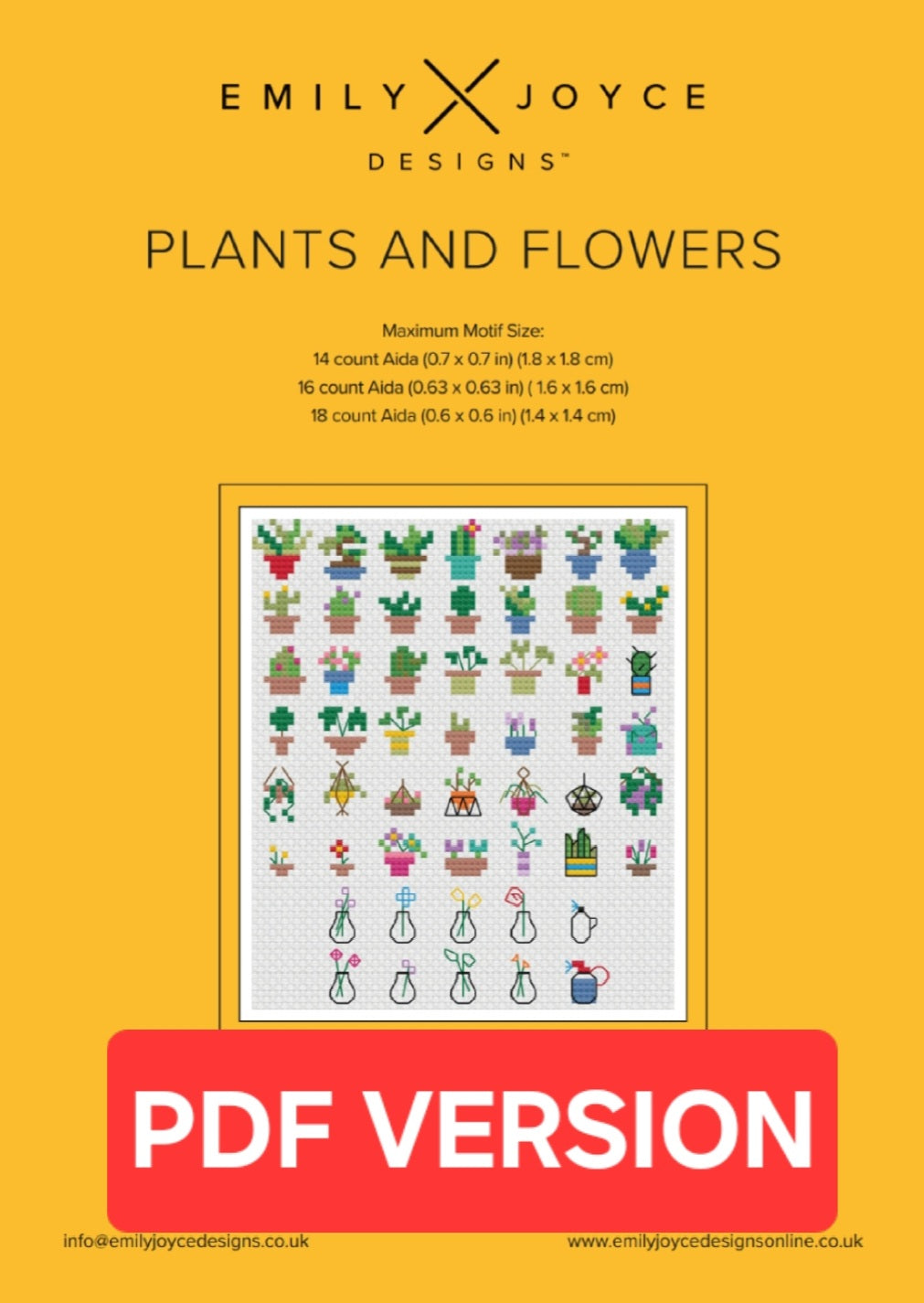 Plants and Flowers Tiny Cross Stitch Motif Chart