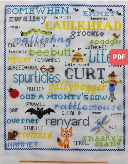 IOW Dialect  Cross Stitch PDF Pattern (Digital)