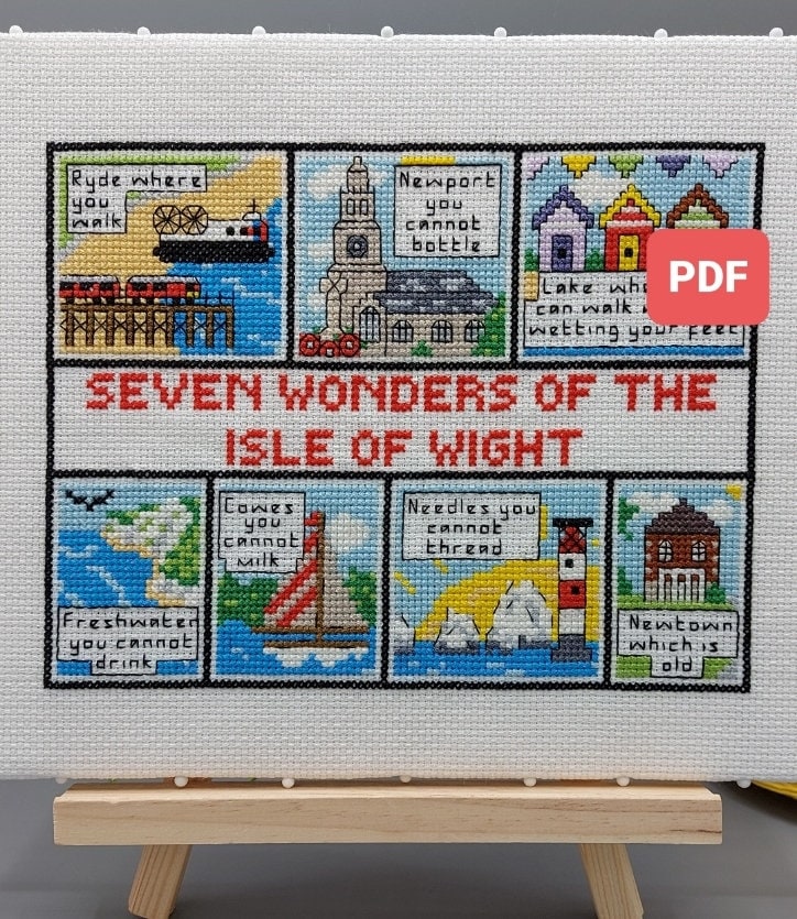 Seven Wonders of the Isle of Wight Cross Stitch Kit